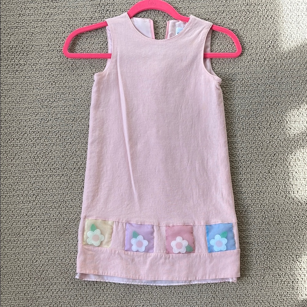 Florence Eiseman Pink Dress with Floral Accents
